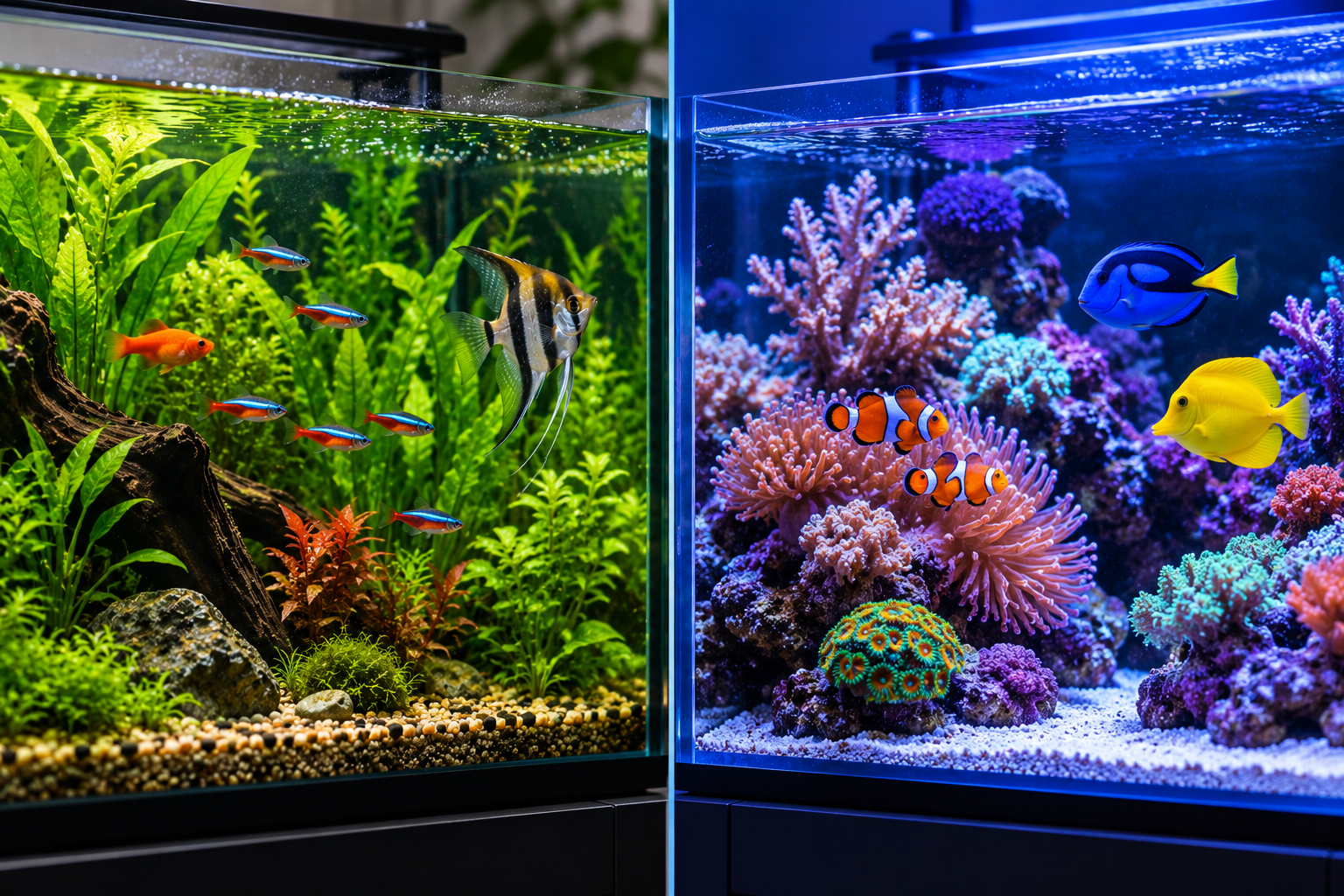 Freshwater vs. Saltwater Aquariums: Which One Is Right for You?